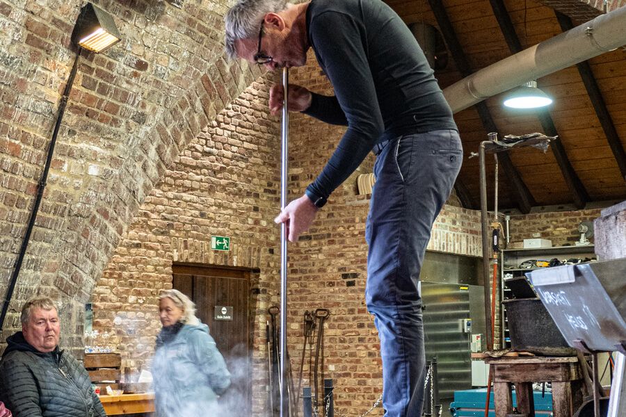 Livevorführung des Glasbläsers